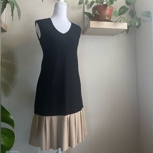 NIC & ZOE Black Sleeveless Ribbed Dress